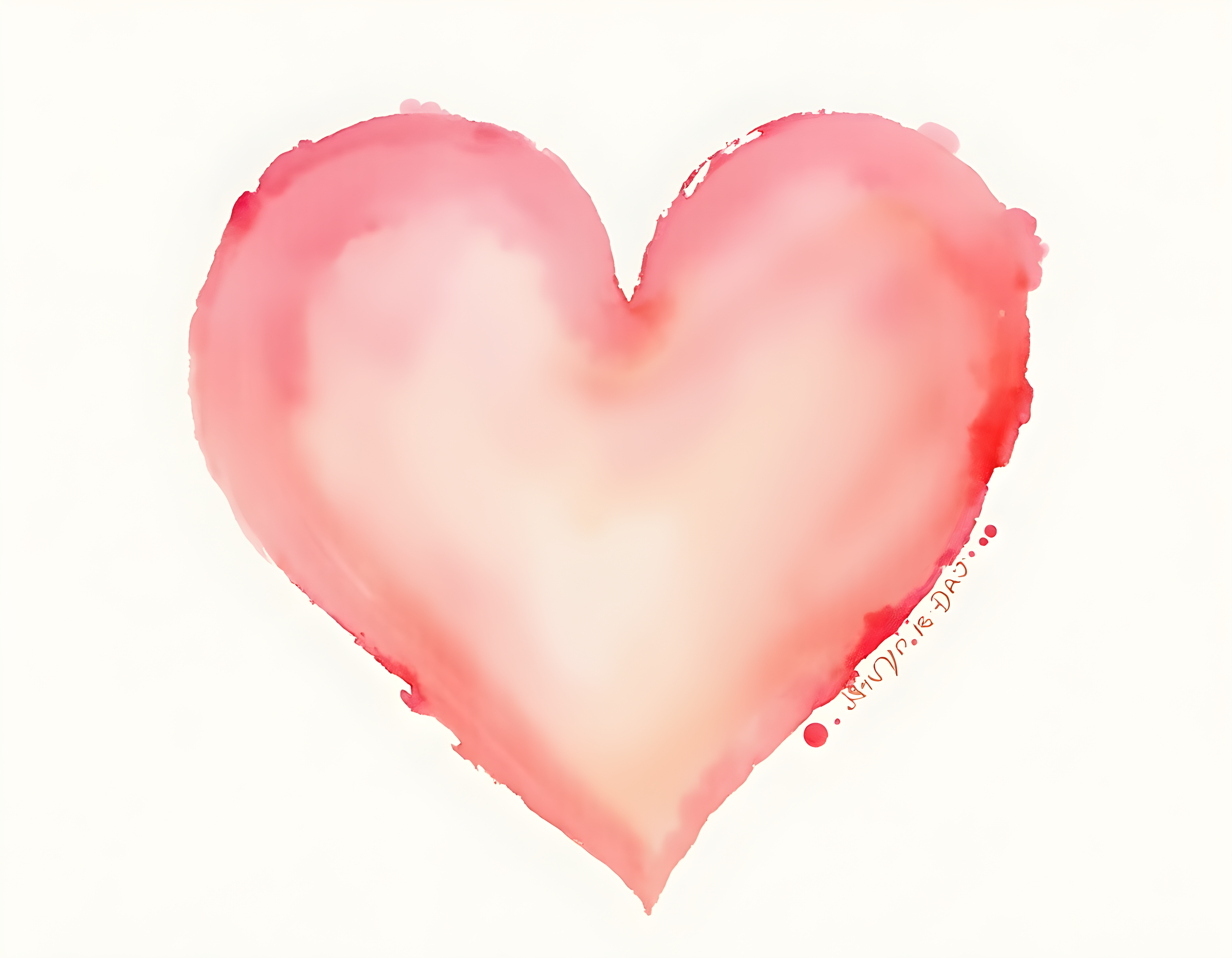 Pink Watercolor Heart Wall Art