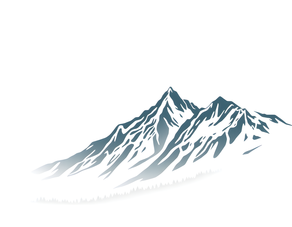 Minimalist Snow-Capped Mountain Peak Wall Art