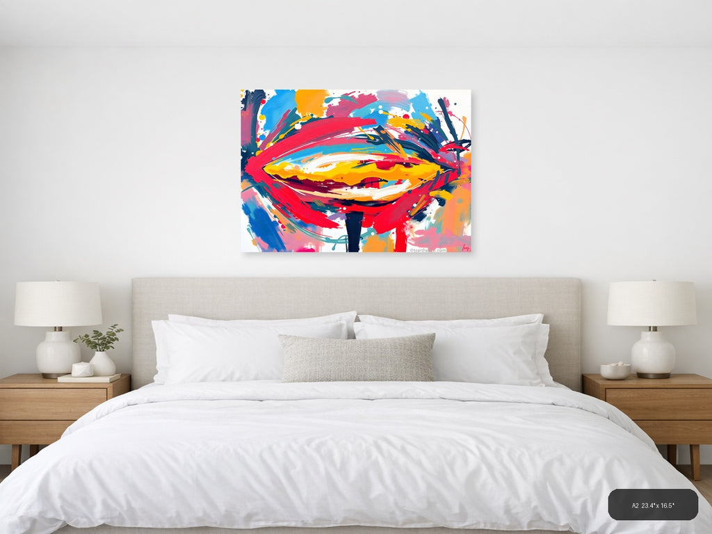 Colorful Abstract Face Expression Wall Art — A2 / Bedroom