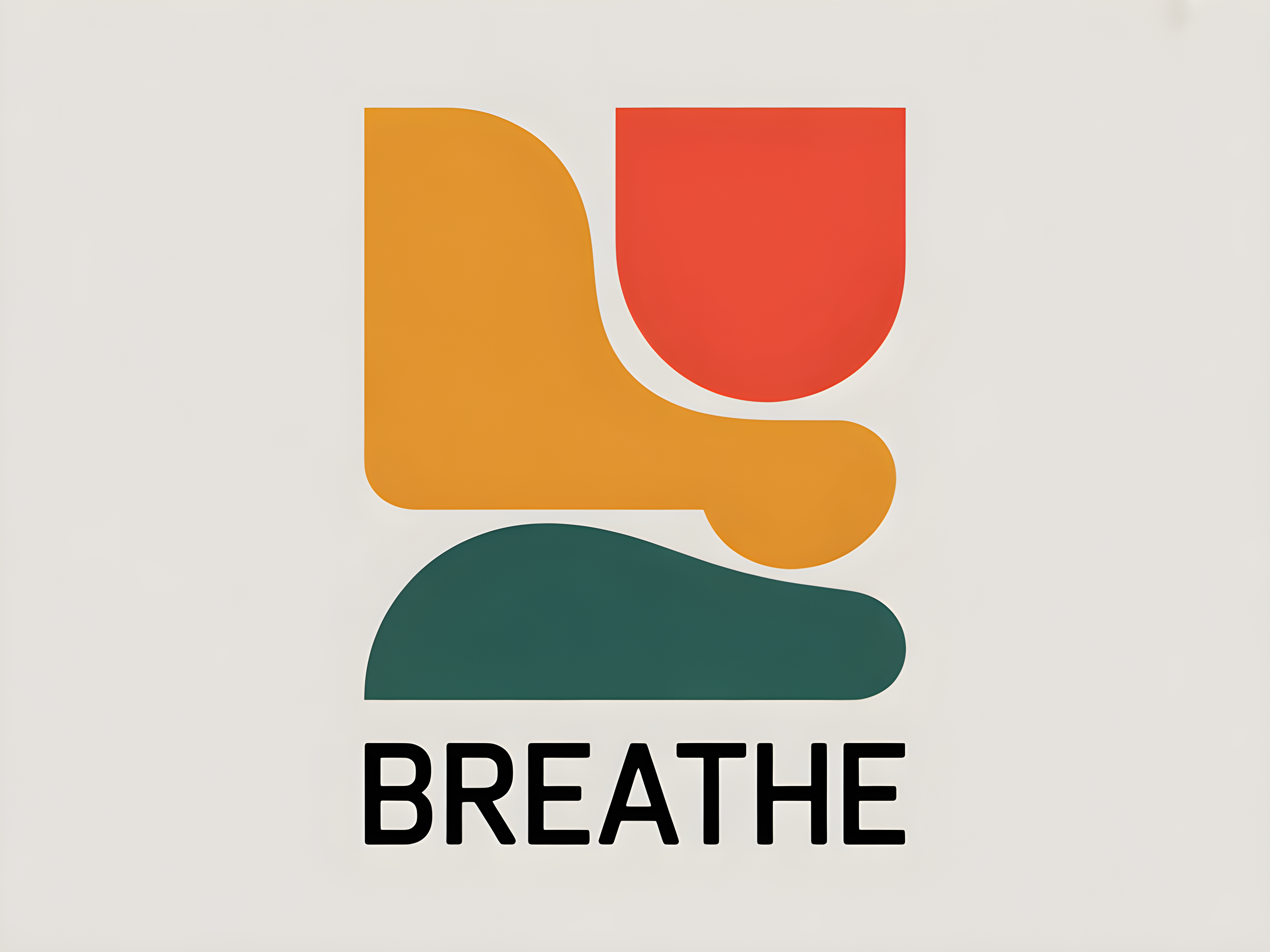 Minimalist Breathe Abstract Shapes Landscape Wall Art