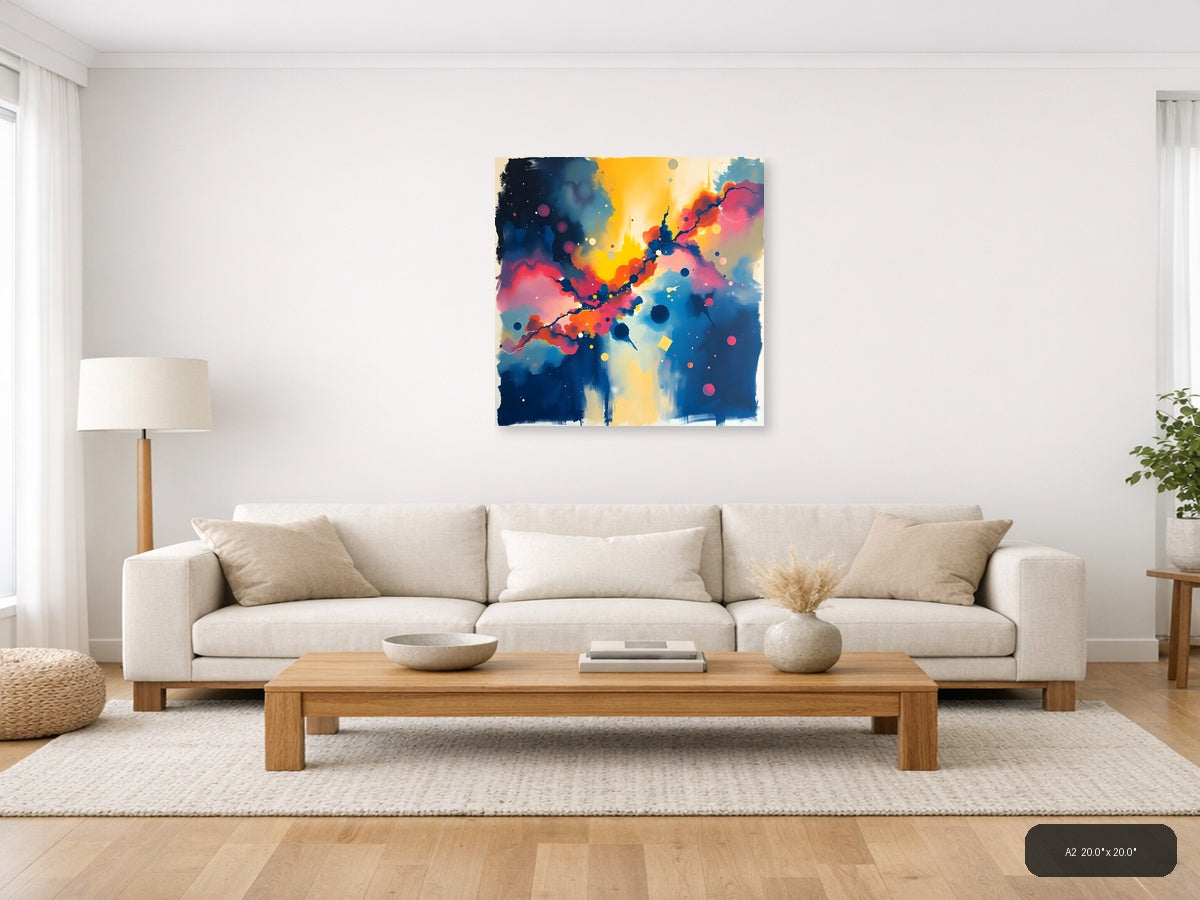 Vibrant Abstract Energy Flow Modern Wall Art — A2 / Living Room