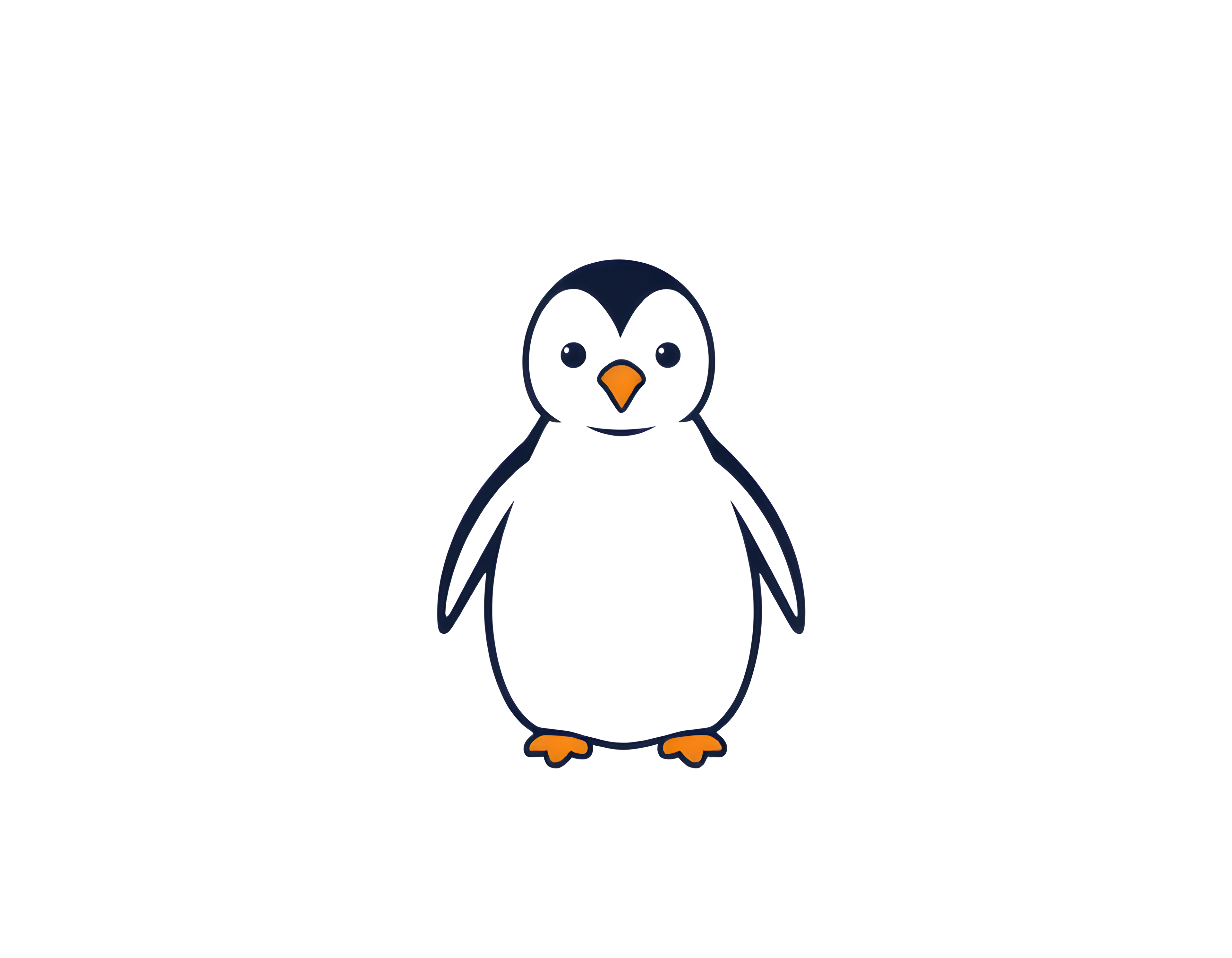 Minimalist Penguin Illustration Wall Art