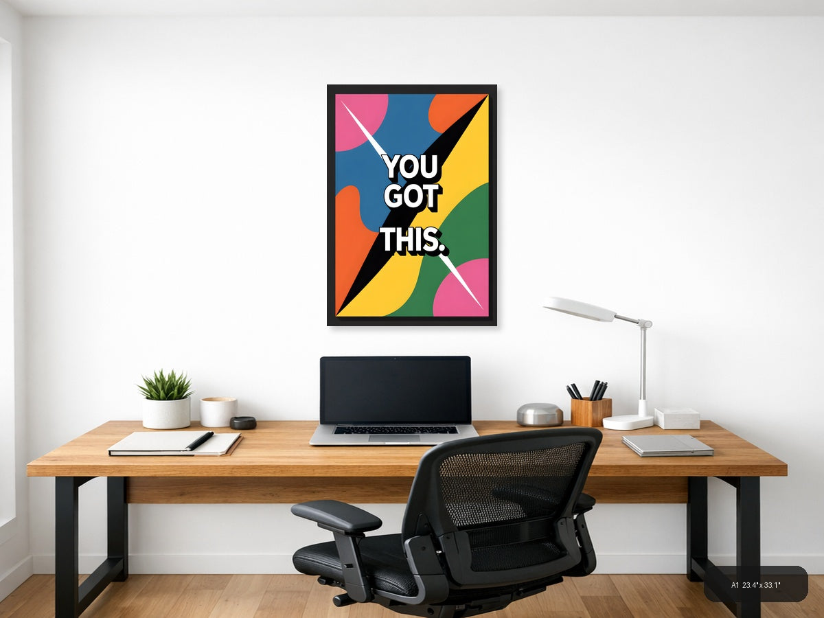 You Got This Colorful Abstract Geometric Wall Art — A1 / Office