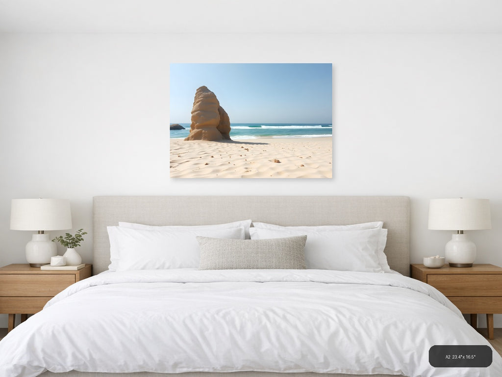 Minimalist Beach Rock Formation Wall Art — A2 / Bedroom