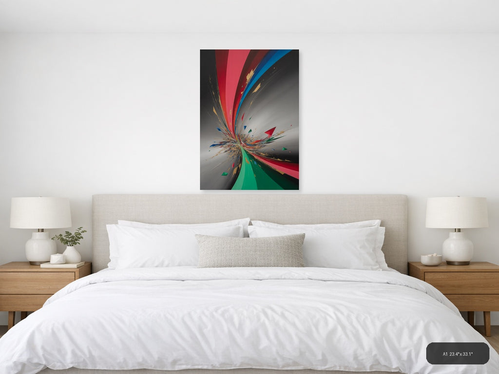 Tech — Abstract (Portrait) Canvas Print | Abstract Wall Art | A4 A3 A2 A1 — A1 / Bedroom